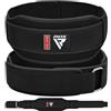 RDX RX5 Cintura di supporto regolabile per sollevamento pesi per allenamento in palestra (nero, M)