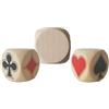 Wilson Jeux - Set di 6 dadi di legno d'acero - 4 facce e 2 facce vergini su ogni dado - Dimensione dei dadi 3 cm