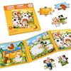 ASTARON Puzzle magnetici per bambini, 12-16-20 pezzi mucca gallina fattoria puzzle di apprendimento per il viaggio in auto, giocattoli da viaggio auto attività aereo per bambini