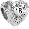 MiniJewelry Ciondolo per torta di compleanno da donna e ragazza da 16 a 18 anni, per braccialetto, collana con ciondolo a forma di stella, in argento, Rame Zirconia cubica, Nessuna pietra preziosa