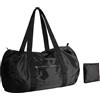 pack all Borsone pieghevole da 32 l/45 l/65 l, resistente all'acqua, borsa da palestra portatile, leggera, per viaggi, fitness e campeggio (nero/blu navy), nero, 45L, Borsone pieghevole da 45 l