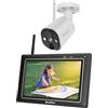 SecuFirst Kit Telecamera di Sorveglianza per Esterni, con Monitor Interno