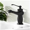 Rehomthy Rubinetto Bidet Nero, Rubinetto Bagno Lavabo Monocomando, Miscelatore Bidet con Beccuccio Girevole, Connessione Standard G3/8