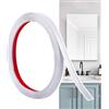 Hengrongshen Modanatura Adesiva per Pareti Bianco Opaco (6M x 1cm) Facile da Tagliare e Incollare, Strisce Decorative Flessibili in PVC per Cornici, Specchi, Soffitti, Pavimenti, Armadi, Piastrelle