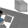QHXKQH Set da 20 Moquette Pavimento Adesiva Antiscivolo, Grigio Scuro 30x30 cm, Tappetini Lavabili Autoadesivi, Ritagliabili su Misura per Casa e Ufficio