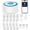 XNH 20 Pezzi Sistema di Allarme, Antifurto, Allarme Casa senza Fili con Avvisi APP, Sensori Porta e Finestra, Rilevatore di Movimento, Telecomandi, Compatibile con Alexa e Google Assistant