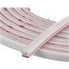 Uxcell Striscia di tenuta per rimuovere le intemperie, 6 metri x 10 mm x 8 mm, in gomma autoadesiva per spazi di 6-7 mm, insonorizzazione di porte e finestre e blocco del telaio (bianco)