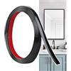 Hengrongshen Modanatura Adesiva per Pareti Nero Opaco (6M x 1cm) Facile da Tagliare e Incollare, Strisce Decorative Flessibili in PVC per Cornici, Specchi, Soffitti, Pavimenti, Armadi, Piastrelle