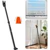 MIGUBIGU Barra di Sicurezza Regolabile per Porte, Securite Porte d'Entrée, Regolabile 59-123 cm, Barra Sicurezza Porta per Porte e Finestre Scorrevoli, per Appartamenti, Camere di Hotel e Case Nero