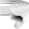 EUBSWA Guarnizione Finestra Porta Autoadesiva 10m (4x7mm) per Isolamento Termico,Acustico e Anti - Spifferi - Facile da Applicare, Resistente Intemperie - Ideale per Casa e Ufficio(Bianco)