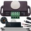 CTRICALVER Sensore pir esterne 24/ 12v, Sensore pir, Sensore di movimento pir, Interruttore di luce pir Regolabile da 1-10 min +55CM due coppie di cavi DC maschio e femmina