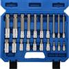 MIXPOWER XZN - Set di chiavi a bussola con punta scanalata, 20 pezzi, 1/4, 3/8, 1/2, M4-M18, lunghezza 10,2 cm, standad e extra lungo, set di chiavi a bussola triple quadrate XZN