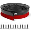Flintronic Guarnizione Soglia Porta Garage, Guarnizione Basculante Garage, Insonorizzato, Impermeabile, Antivento, Anti-insetto per Mantenere Pulito e Asciutto, Gomma Taglio Facile - 3M*Nero