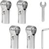 MIGUBIGU 4 PCS Morsetti a T per Tubi Diametro 25mm, Tubatura Morsetto Connettore in Acciaio Inox, Connettore a T per Tubi in Alluminio, Aste Appendiabiti, Ringhiere, Raccordi Tubi Tondi