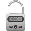 Meichoon Lucchetto in Metallo con Timer in Acciaio Inox, Multifunzione, Intelligente, Display Retroilluminato, 999 Ore di Tempo Massimo per Prevenire Dipendenze e Cattive Abitudini, Argento