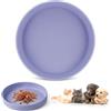 VSSHE Ciotola in Silicone per Cani e Gatti, Ciotola di Cibo per Gatti e Cuccioli, Ciotolas Piatta per Gattis, Antiscivolo, Adatto per Cibo Secco e Umido, per Ciotoles per Cani Piccoli, Gattini (Viola)