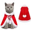 Dream HorseX Vestiti Natalizi per Cani e Gatti - Completo Mantella e Abito per Feste - Ideale per Natale e Capodanno - Costume Festivo per Animali Domestici