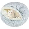 Arquiel Cuccia per Cani, Cuccia Gatto Lettino per Animali Domestici a Ciambella, Cuscino Lavabile E Calda, Avabile, Anti Ansia, Letto Di Piccola Taglia Per Gatti Interni (Grigio,50X50CM)