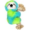 MIJOMA Morbido giocattolo per cani Koala in peluche, con funzione squittio, per giochi di rifugio, robusto, 24 x 11 x 9 cm (verde-blu)
