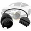 AMHTDOL Cavo di adattatore OBDII per la diagnostica, adatto all'adattatore OBD per benz 38 Pin to 16 Pin, Obd2 Adapter Cable compatibile con il connettore mercedes 38pin Pre-2001,lavora con lo scanner ELM327