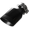 Krtopo Terminale di Scarico Auto 2.5 - Ingresso 2.5 Lunghezza 6.5 Doppio Strato Acciaio Inox Terminale Silenziatore Universale per Tubi di Scarico 2.5 Installazione a Bulloni (Nero Dritto)