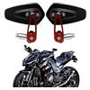 YUJYGAO Specchietti retrovisori universali per moto da 22 mm 7/8'',compatibili con GROM MSX125,CB500F,Z125,Z900,MT-03,MT-07,FZ-07,MT-09,FZ-09,MT-10,FZ-10,FZ6,SV650,SV1000(Rosso)