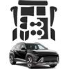CDEFG Tappetini in Gomma Compatibili con Hyundai Kona SX2 2024 2025 2026 Tappeto Centrale Antiscivolo Antipolvere Supporto per Bicchieri Tappeto in Gomma per Bracciolo Accessori per Interni Auto (Nero