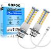SOFOC H3 Bulb LED Headlight PK22S Bianco Caldo 2W 6V 12V 24V 6-30V AC/DC Pronto Canbus per Fendinebbia/Abbaglianti/Anabbaglianti & DRL 2Pz