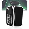 LELNOOS Cover Chiave Auto, Silicone Custodia Chiave Protettiva Copri Chiavi per Ford Fiesta MK7 MK6 ST Line Zetec Focus MK2 B-Max C-Max S-Max Ecosport Ka Mondeo MK4 Galaxy Kuga Puma Explorer