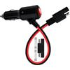 YINGAYOU SAE Accendisigari con Interruttore 14AWG 20A Cavo di Alimentazione per Accendisigari SAE 12V 24V con LED per Auto, Moto, Barche (0.5 m)