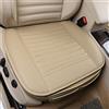 MYMM Protezione sedile auto, confortevole e traspirante Four Seasons generale in cuoio bambù carbone interno respirabile, auto accessori, tappetino coperchio per ufficio sedia (Beige)