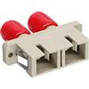 InLine 89991D LWL Coupling Duplex ST/SC - Manicotto ceramico misto per installazione, colore: Beige