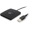Ewent Lettore di smart card - Lettore di schede e carte d'identità - Porta USB - compatibile con PC/SC e WHQL, nero