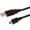 PRENDELUZ Cavo USB 2.0 tipo A maschio a mini USB, 1,5 m, trasferimento dati rapido, collegamento di dispositivi compatti come fotocamere e telefoni.