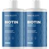 maple holistics Set shampoo al rosmarino e biotina, shampoo per capelli senza parabeni e solfati, per diradare i capelli e il cuoio capelluto secco, shampoo volumizzante con tea tree e olio di cocco, 473 ml