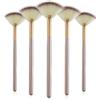 WLLHYF 5 pennelli per ventaglio facciale, pennello per trucco sottile e morbido, applicatore chimico, strumenti multiuso per donne e ragazze, truccatrici, stylist