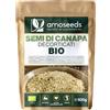 Amoseeds Semi di Canapa Decorticati Bio 500 g | Origine UE | 100% Hemp seeds naturali e crudi | Senza Glutine | Qualità superiore