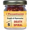 I Piccantissimi - DEATH SPIRAL peperoncino piccantissimo in vasetto da (13gr) - Scaglie di Peperoncino a lunga conservazione - peperoncino piccante DEATH SPIRAL coltivato in Italia (1.400.000 Shu)