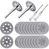 Hestya 20 dischi diamantati da 22 mm con 4 mandrini da 3 mm e 2 cacciaviti a croce per utensili rotanti Dremel