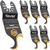 TOLESA Lama oscillante multi utensile a gancio, 5 lame per sega multiuso per tagliare materiali morbidi tegole, moquette per pavimenti in PVC, cartone