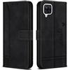 Bravoday Cover per Galaxy A12 / Galaxy M12 4G / Galaxy F12 4G, Flip Custodia in Pelle PU Portafoglio Custodia per Galaxy A12 / Galaxy M12 4G / Galaxy F12 4G, con Slot per Schede, Nero