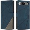 SONWO Cover per Google Pixel 8A 5G, Flip Custodia in PU Pelle, Cover a Libro Portafoglio con Slot per Schede e Supporto Stand per Google Pixel 8A 5G, Blu