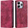 CASEONJAN Cover per Xiaomi Redmi Note 14 Pro 5G / Note 14 Plus 5G, Pelle PU Custodia a portafoglio con scomparti, Antiurto Flip Caso Cover per Redmi Note 14 Pro 5G / Note 14+ 5G (Vintage Rosso)