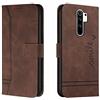 Bravoday Cover per Xiaomi Redmi Note 8 PRO, Flip Custodia in Pelle PU Portafoglio Custodia per Xiaomi Redmi Note 8 PRO, con Slot per Schede, Marrone