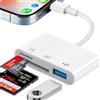 Lettore Di Schede SD/TF 3 In 1 Per IPhone E IPad - Adattatore Con Porta Di Ricarica E USB OTG, Plug And Play, Supporta IOS 9-15 (Compatibile Con 13/12/11/X/8/7) - 3