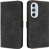OKZone Cover per Motorola Moto Edge X30/Edge 30 PRO/Edge Plus 2022, Custodia a Libro in Pelle Protettiva Folio Portafoglio con Chiusura Magnetica e Slot per Carte Wallet Case Flip Cover (Nero)