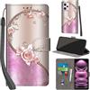PHINIENLAND Cover per Xiaomi Redmi Note 12 Pro 5G custodia portafoglio Rosa | 3 scomparti carte, 1 tasca banconote, Chiusura magnetica, Supporto, Pelle PU flip cover per Xiaomi Poco X5 Pro