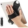 FINTIE Supporto Universale per 9-11 Pollici Tablet & eReader, [Girevole a 360 Gradi] Impugnatura Regolabile Portatile e Sicura Mano Cinturino Titolare per Tablet iPad/Samsung/Xiaomi, Nero