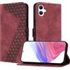 YIRRANZD Custodia per Samsung Galaxy A06 5G, Cover a Libro in Pelle PU con Slot Cart e Silicone TPU Bumper, Flip Caso Portafoglio Cover per Samsung A06 (Rosso)
