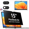 Makinda Filtro privacy magnetico per Apple MacBook Air 15 pollici (2023 - 2025, M2/M3/M4 A2941 A3114), pellicola di protezione per la privacy e la privacy del computer portatile
